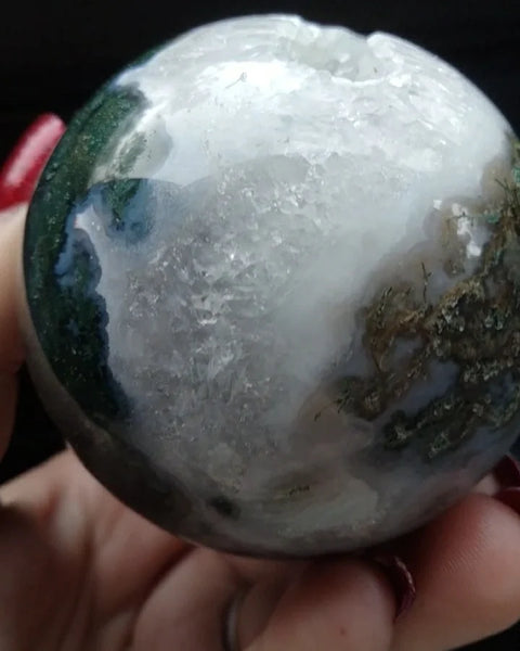 Moss Agate sphere