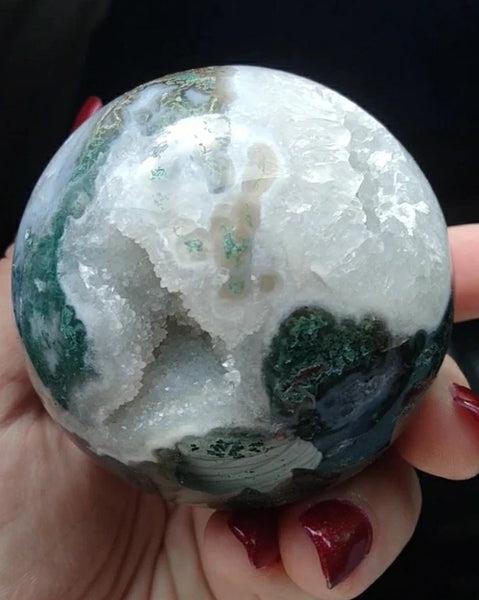 Moss Agate sphere