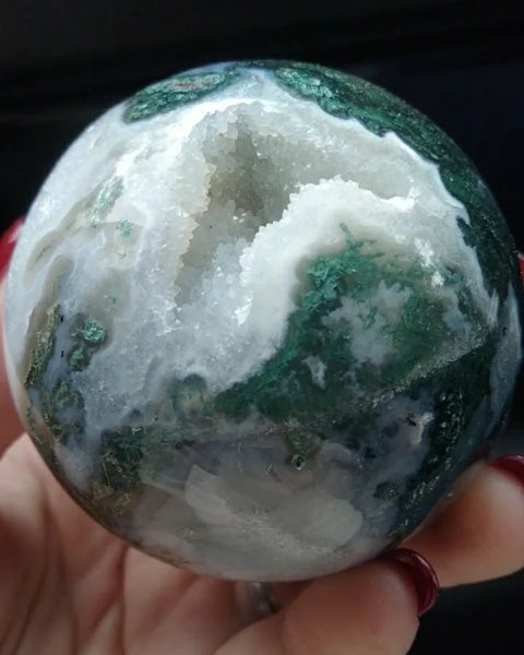 Moss Agate sphere