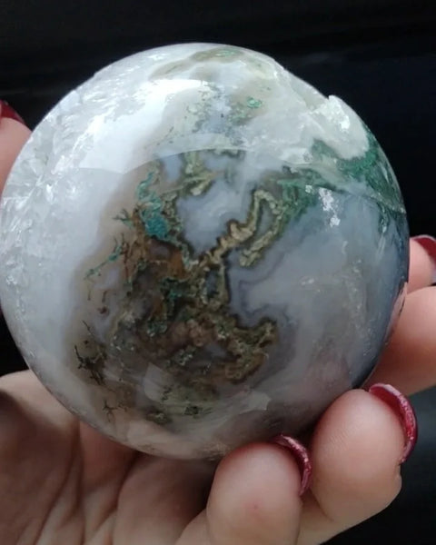 Moss Agate sphere