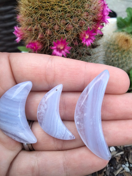 Blue Lace Agate Moon