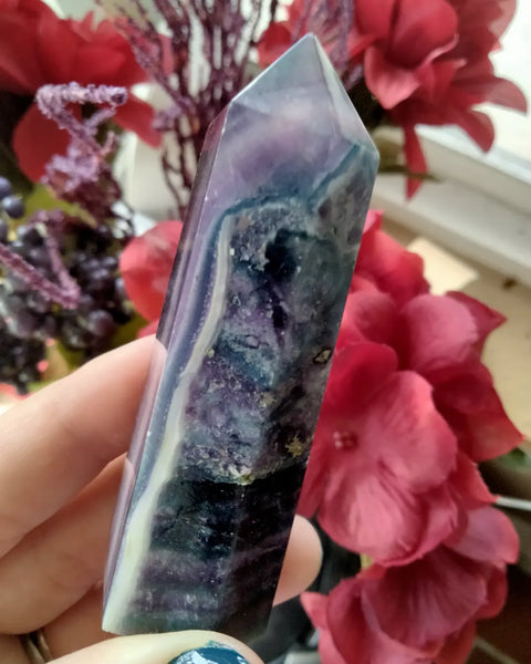 Silky Fluorite Point