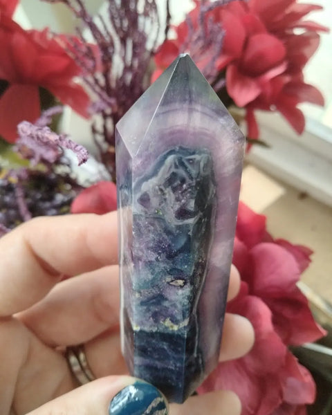 Silky Fluorite Point