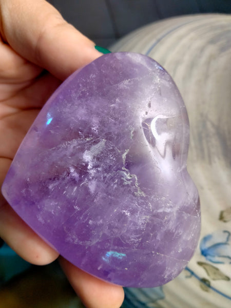 High quality amethyst crystal heart from Brazil