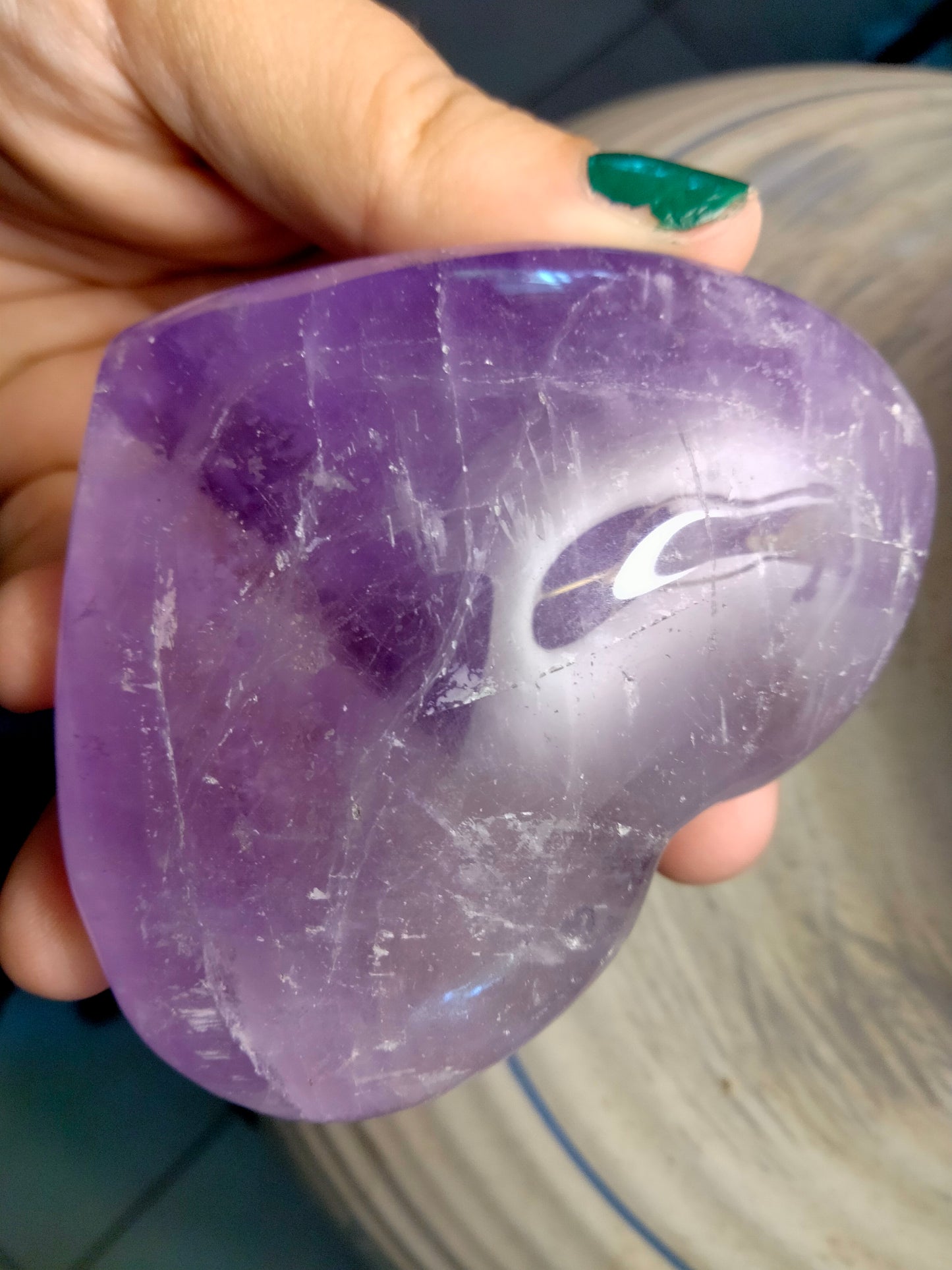 High quality amethyst crystal heart from Brazil
