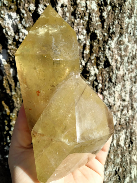 Yellow Citrine Double Tower