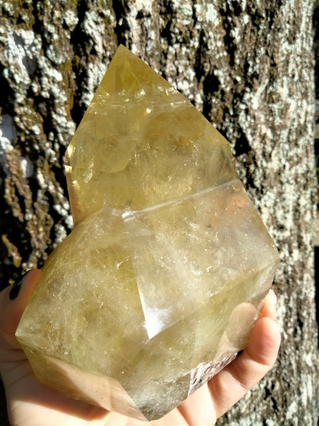 Yellow Citrine Double Tower