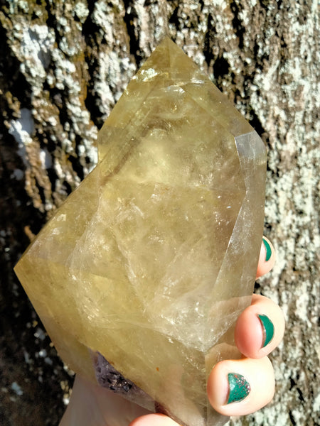 Yellow Citrine Double Tower