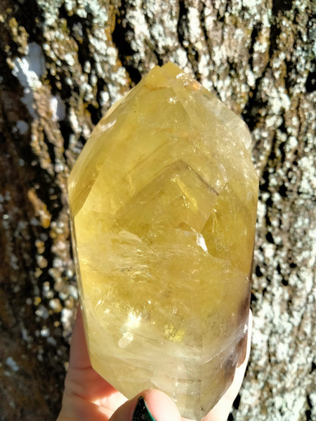 Yellow Citrine Double Tower