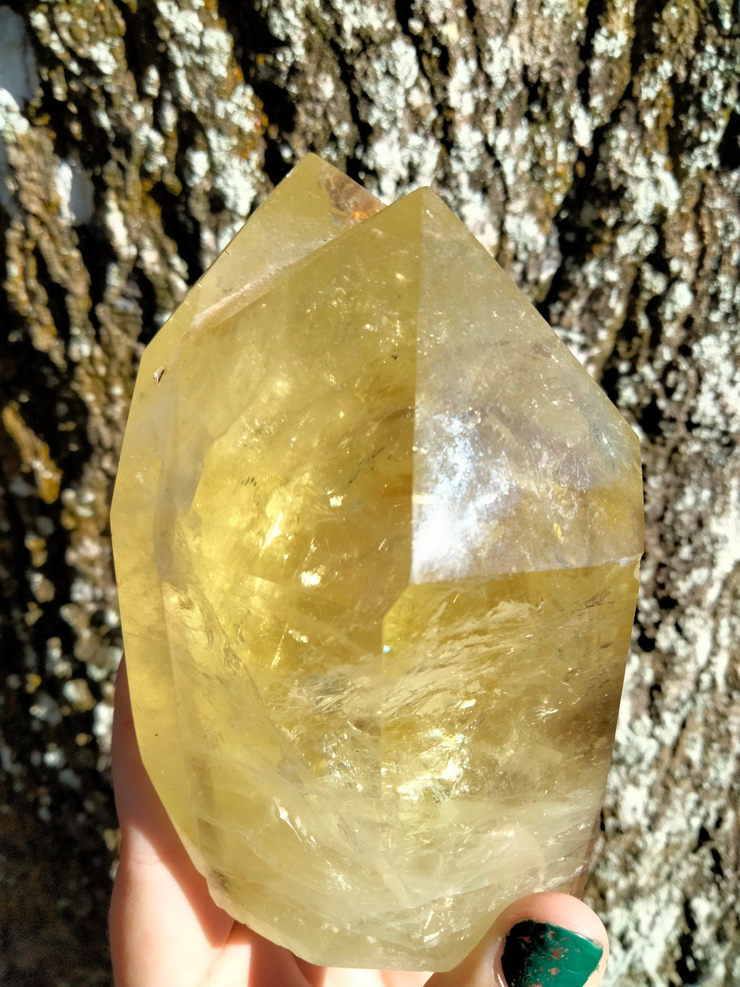 Yellow Citrine Double Tower