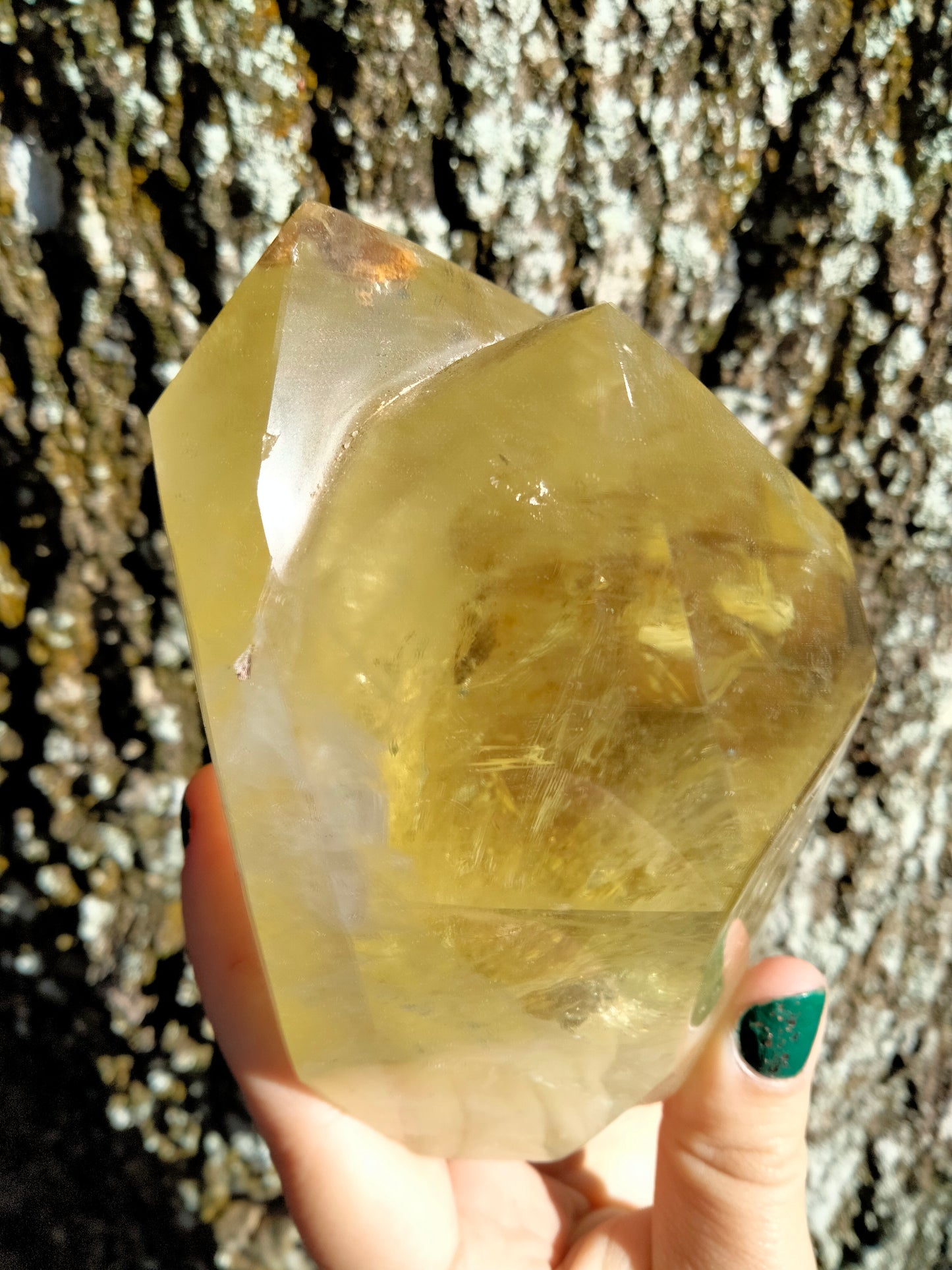 Yellow Citrine Double Tower