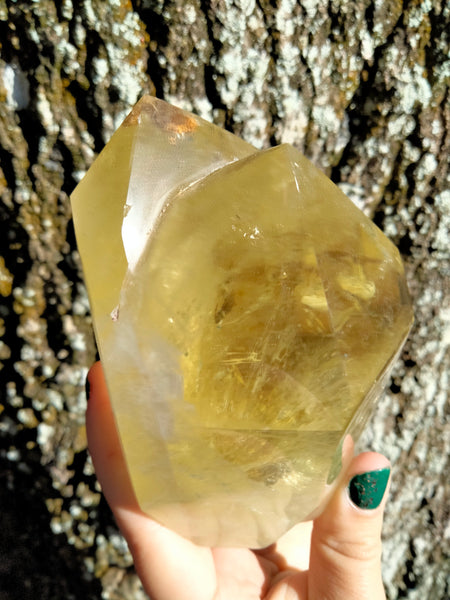 Yellow Citrine Double Tower