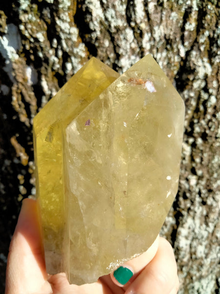 Yellow Citrine Double Tower