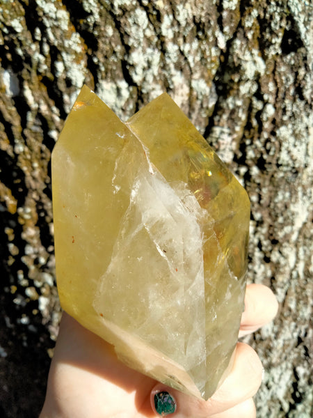 Yellow Citrine Double Tower