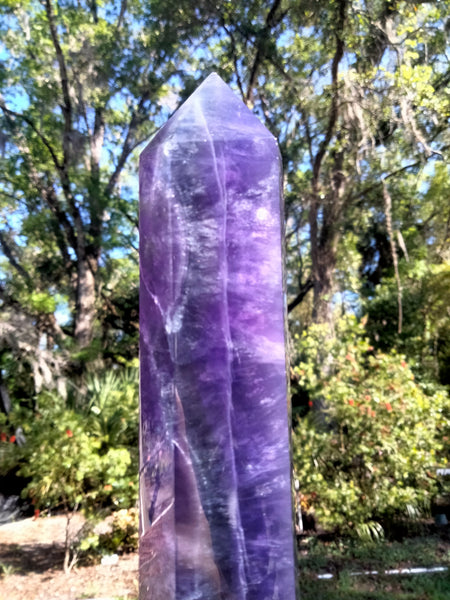 Purple Rainbow Fluorite Tower