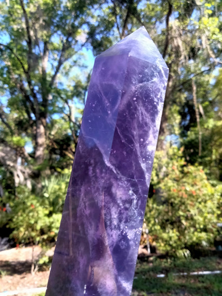 Purple Rainbow Fluorite Tower