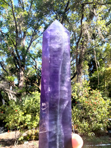 Purple Rainbow Fluorite Tower