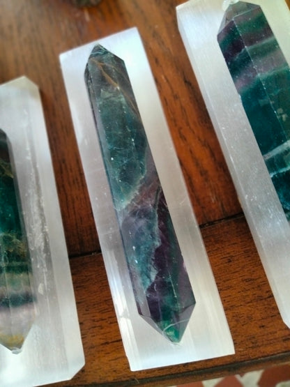 selenite slab fluorite sold separately