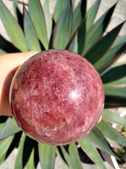 Strawberry Quartz Crystal Sphere
