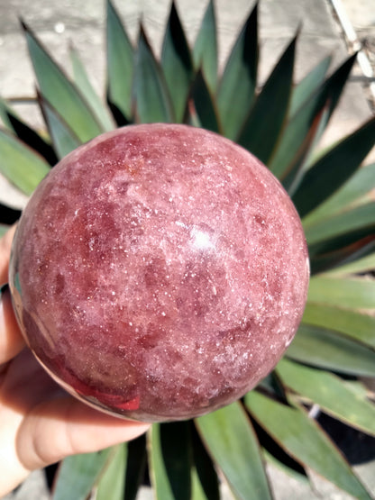 Strawberry Quartz Crystal Sphere