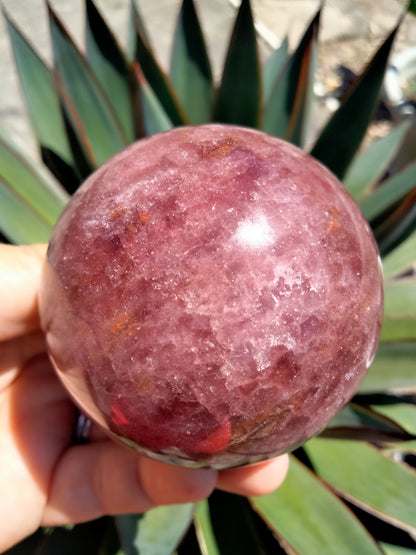 Strawberry Quartz Crystal Sphere