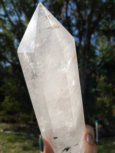 Clear Quartz Crystal Tower with Rainbows and gardens Infusion