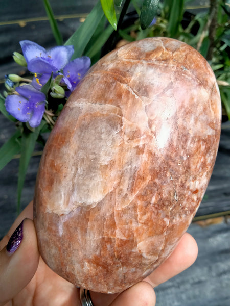 Crystal Peach Moonstone Freeform