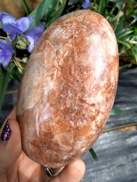 Crystal Peach Moonstone Freeform