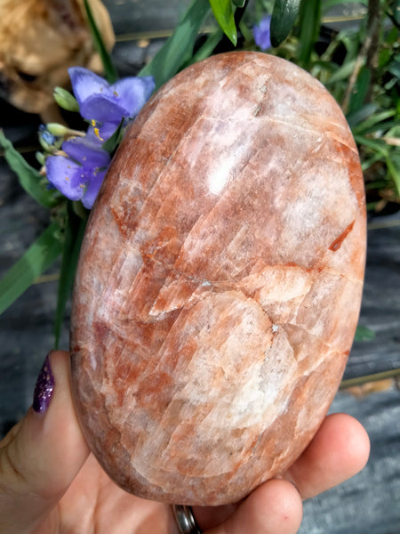 Crystal Peach Moonstone Freeform