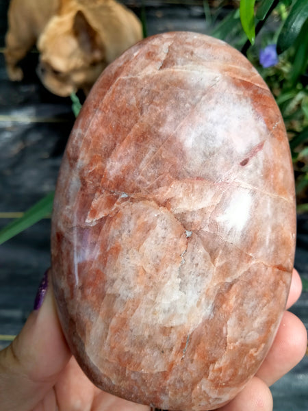 Crystal Peach Moonstone Freeform