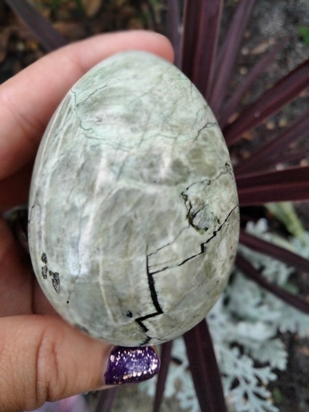 Green Moonstone Crystal Egg