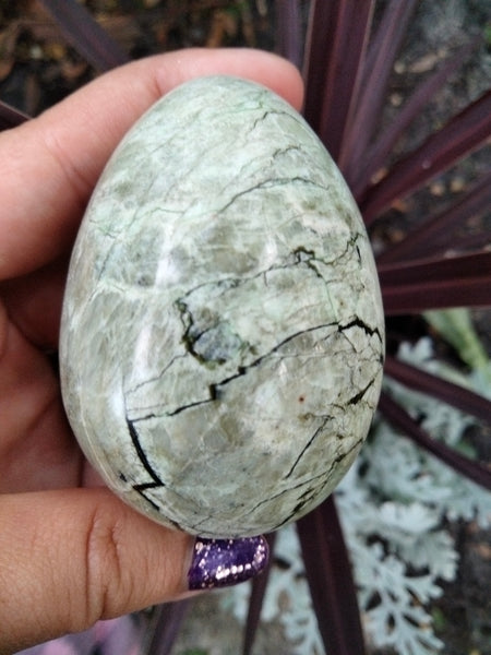 Green Moonstone Crystal Egg