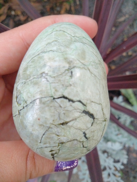 Green Moonstone Crystal Egg