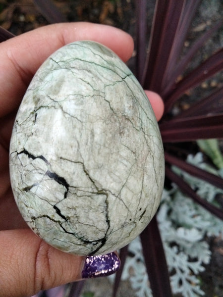 Green Moonstone Crystal Egg