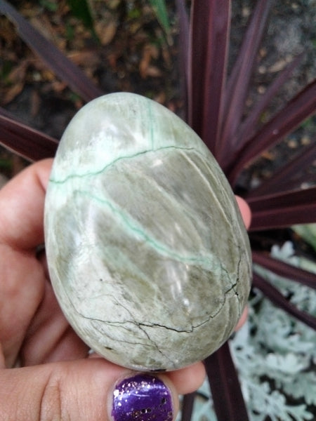 Green Moonstone Crystal Egg