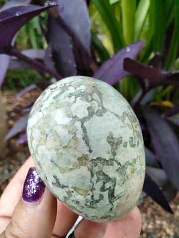 Green Moonstone Crystal Egg