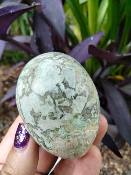 Green Moonstone Crystal Egg