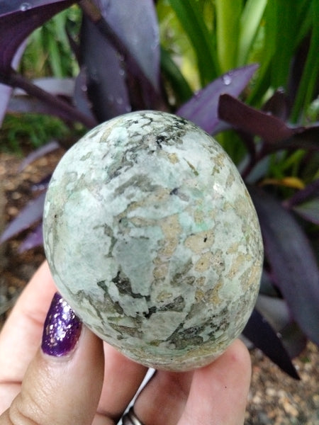 Green Moonstone Crystal Egg