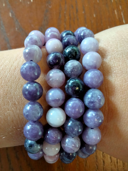 Lepidolite stone Crystal Bracelet