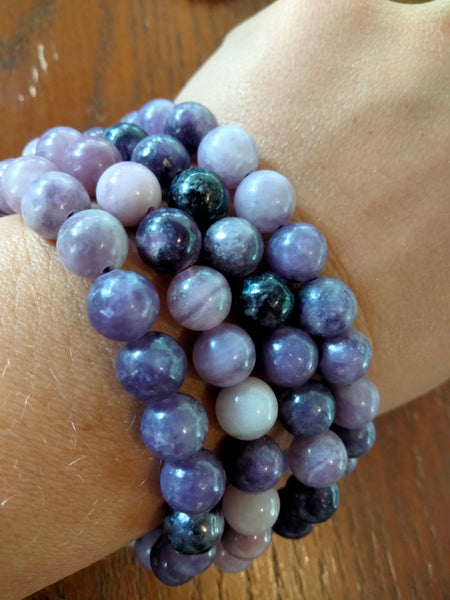 Lepidolite stone Crystal Bracelet