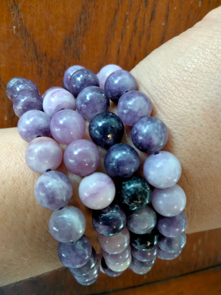 Lepidolite stone Crystal Bracelet