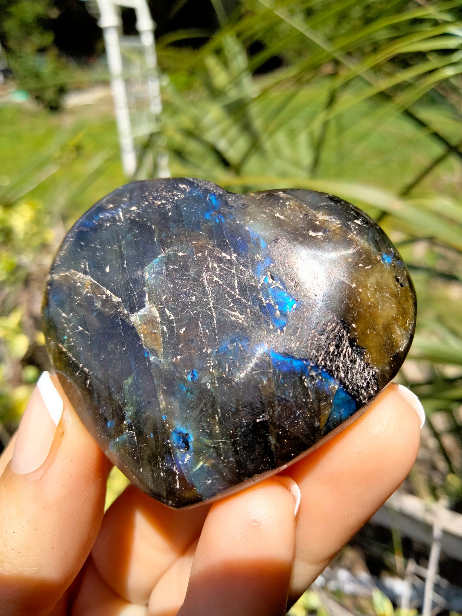 Labradorite Heart