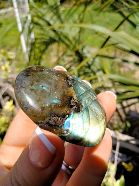 Labradorite Heart