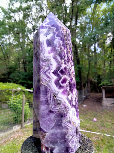 Amethyst Tower Chevron Druzy