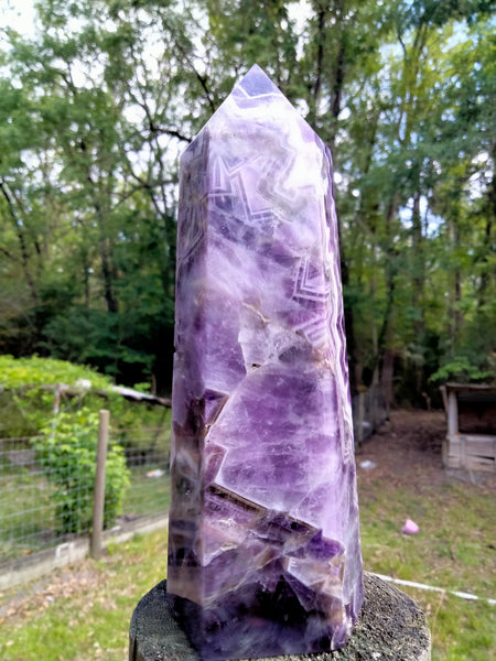 Amethyst Tower Chevron Druzy