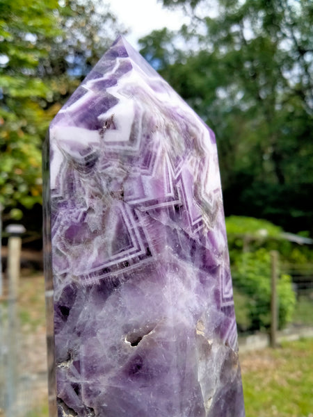 Amethyst Tower Chevron Druzy