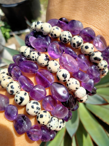 Amethyst Tumbled Crystal bracelet