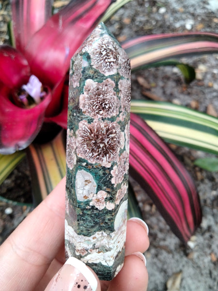 Rainforest Jasper with Dendritic Flowers