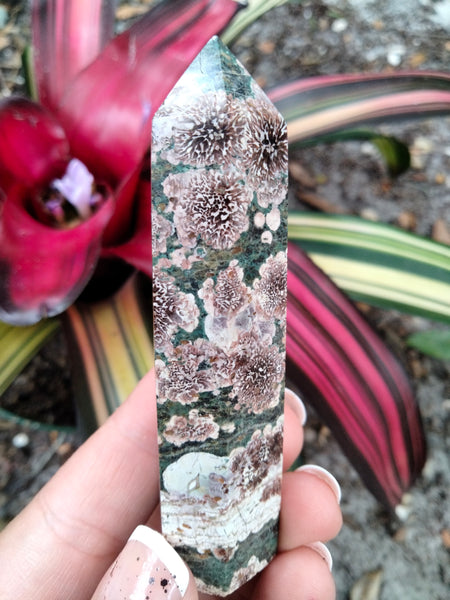 Rainforest Jasper with Dendritic Flowers