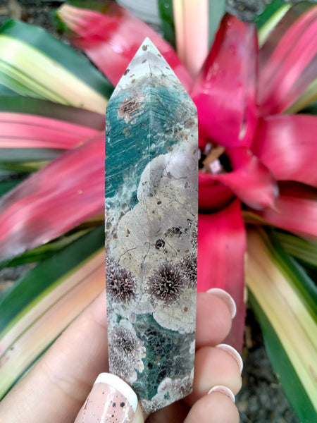 Rainforest Jasper with Dendritic Flowers